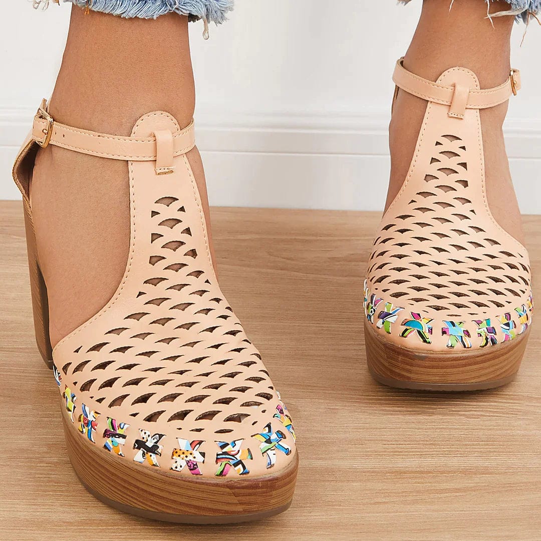 Lively® Sandales Beige / 35 Sabots à talons en maille | Lively™