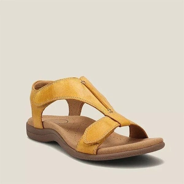 Lively® Sandales Jaune / 35 Sandale orthopédique en cuir à scratch | Lively™