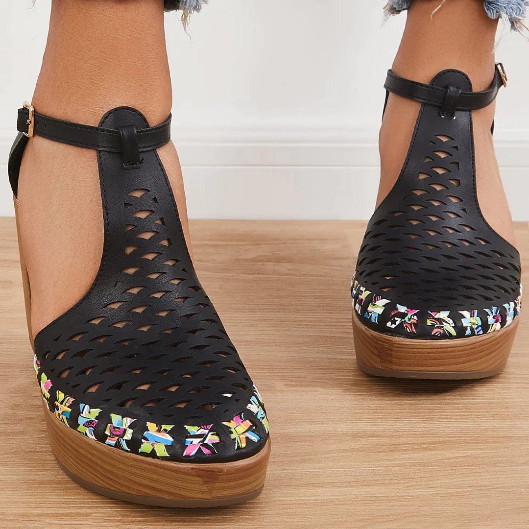 Lively® Sandales Noir / 35 Sabots à talons en maille | Lively™