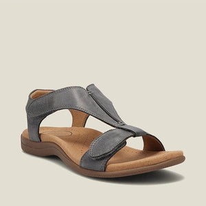 Lively® Sandales Gris / 35 Sandale orthopédique en cuir à scratch | Lively™